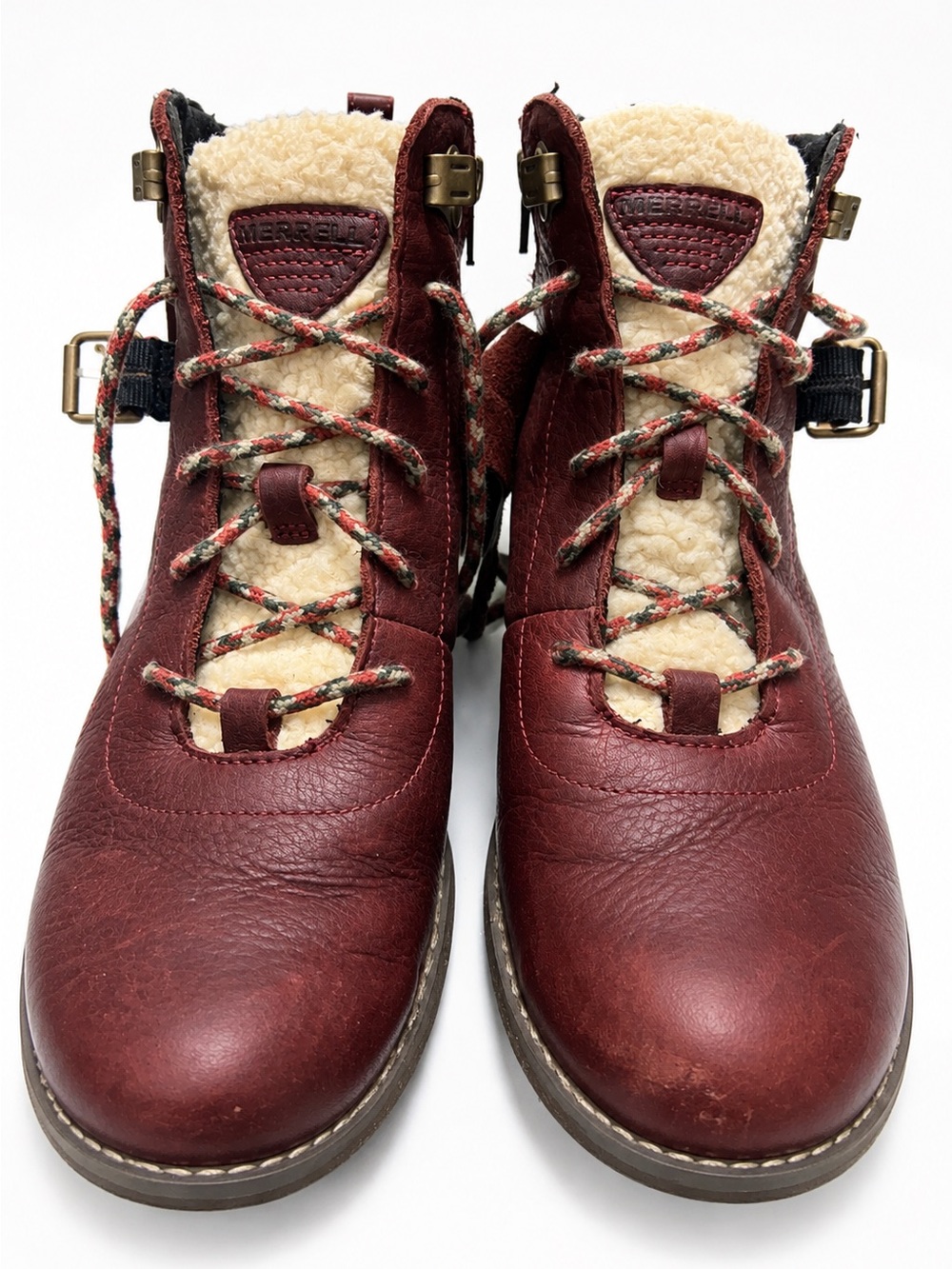 Merrell Shiloh II Women’s Waterproof Leather Boots Burgundy Size 8.5 M J003662 - Picture 3 of 9